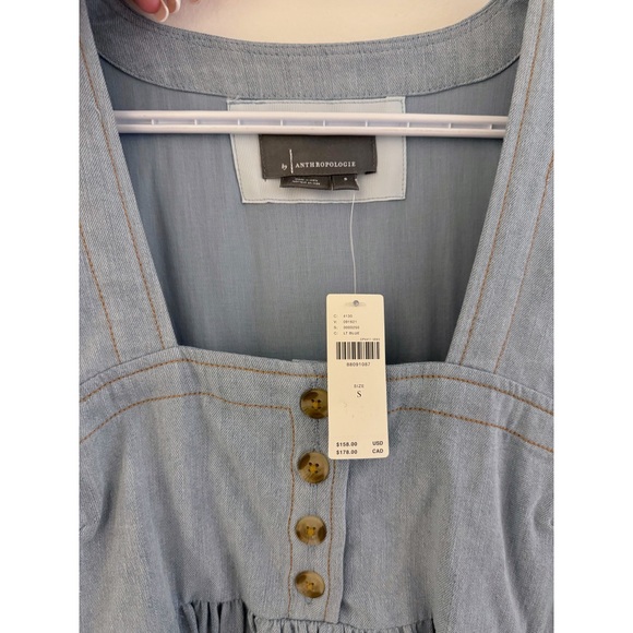 NWT Anthropologie Squareneck Denim Babydoll Dress - Picture 5 of 5